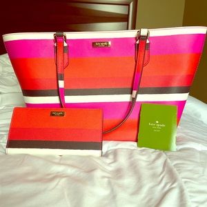 Kate Spade Bonita Stripe Handbag & Wallet